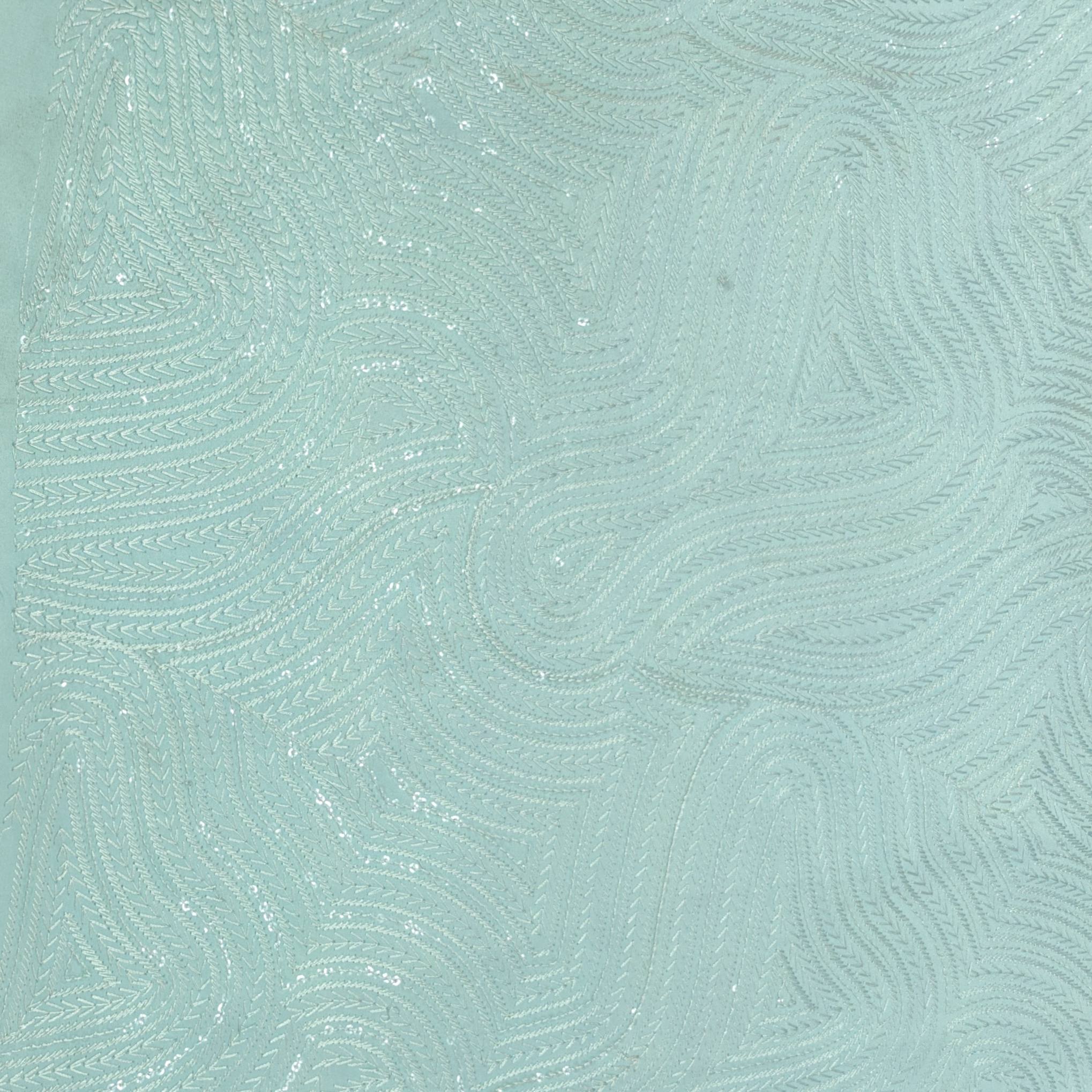 Kurta Fabric ManTire Designer Silk Embroidery Colour Mint Green